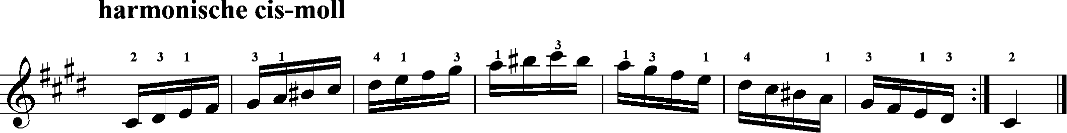 akkordeon, harmonische cis-moll, skalen, hanon